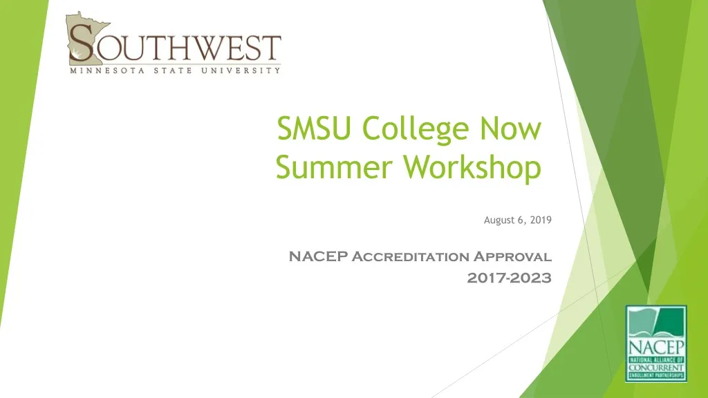 smsu college now summer workshop