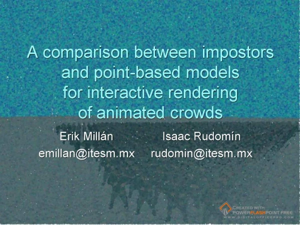 A comparison between impostors and point-based models