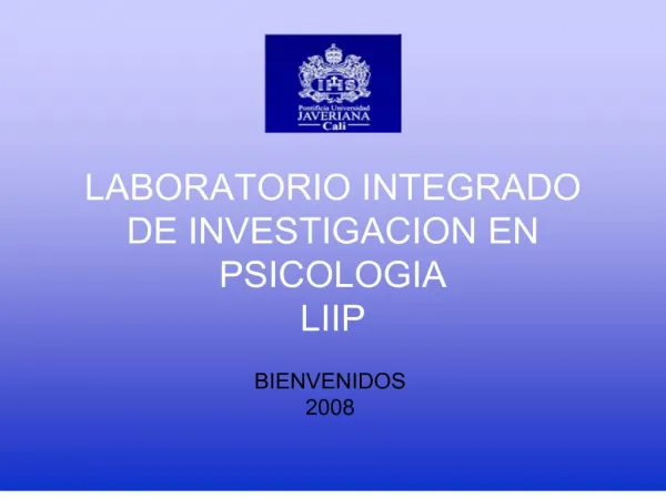 LABORATORIO INTEGRADO DE INVESTIGACION EN PSICOLOGIA LIIP