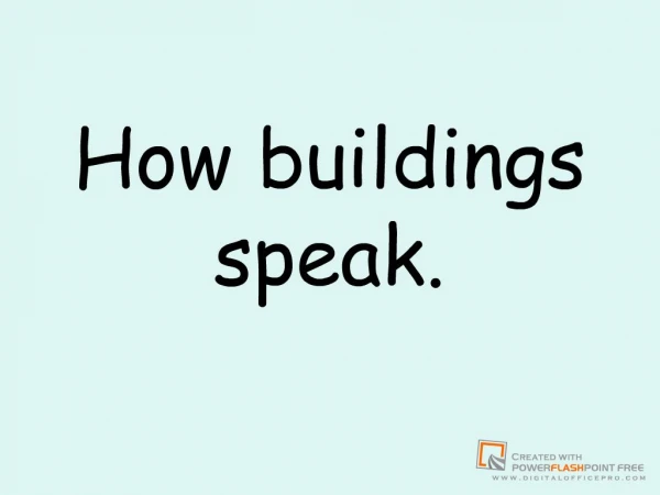How Buildings Speak presentation