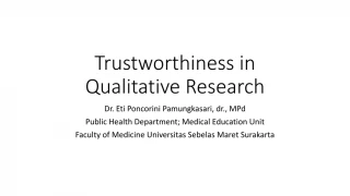 Trustworthiness in Qualitative Research - slide 1