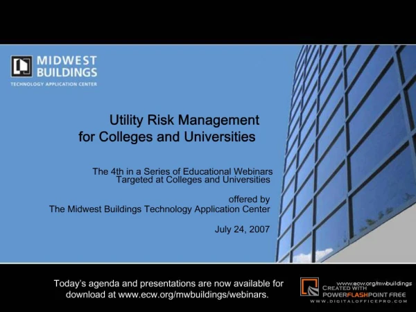ecwmwbuildings Utility Risk Management