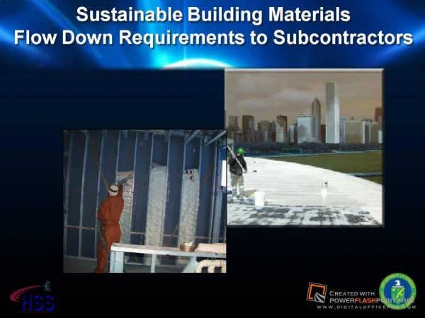 Sustainable Building Materials