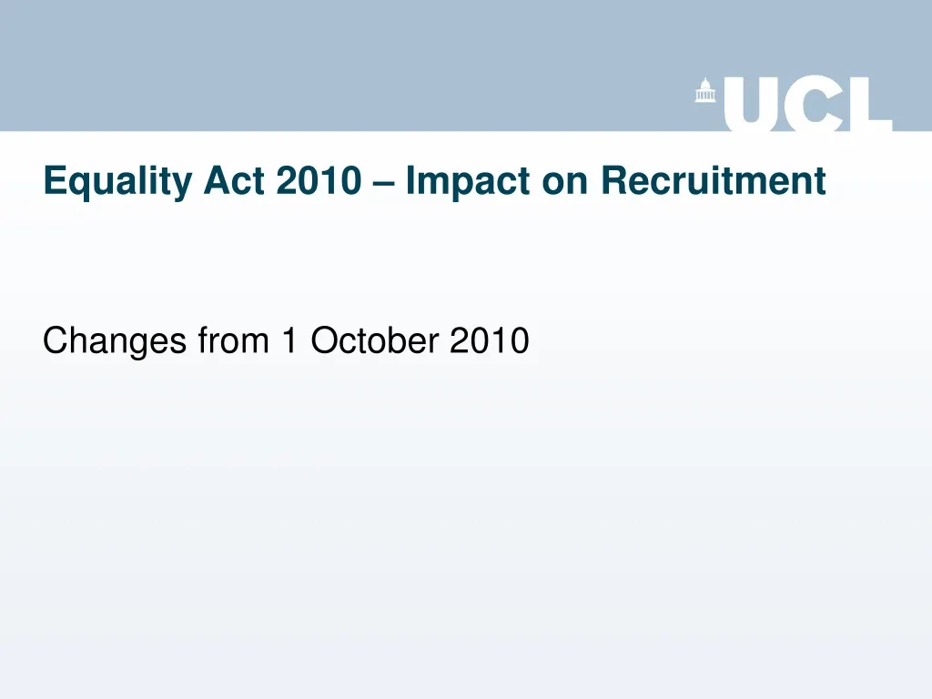 equality act 2010 impact on recruitment
