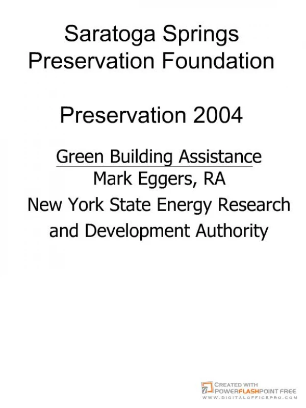 Green Building Assistance
