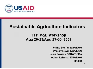 Sustainable Agriculture Indicators - slide 1
