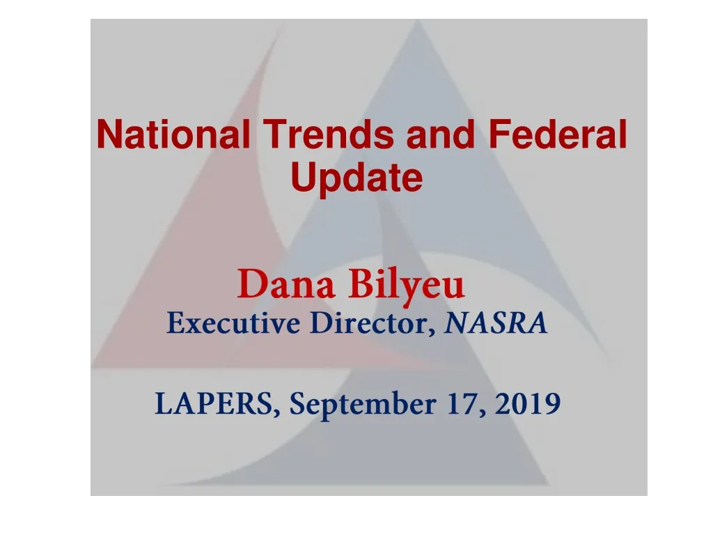 national trends and federal update