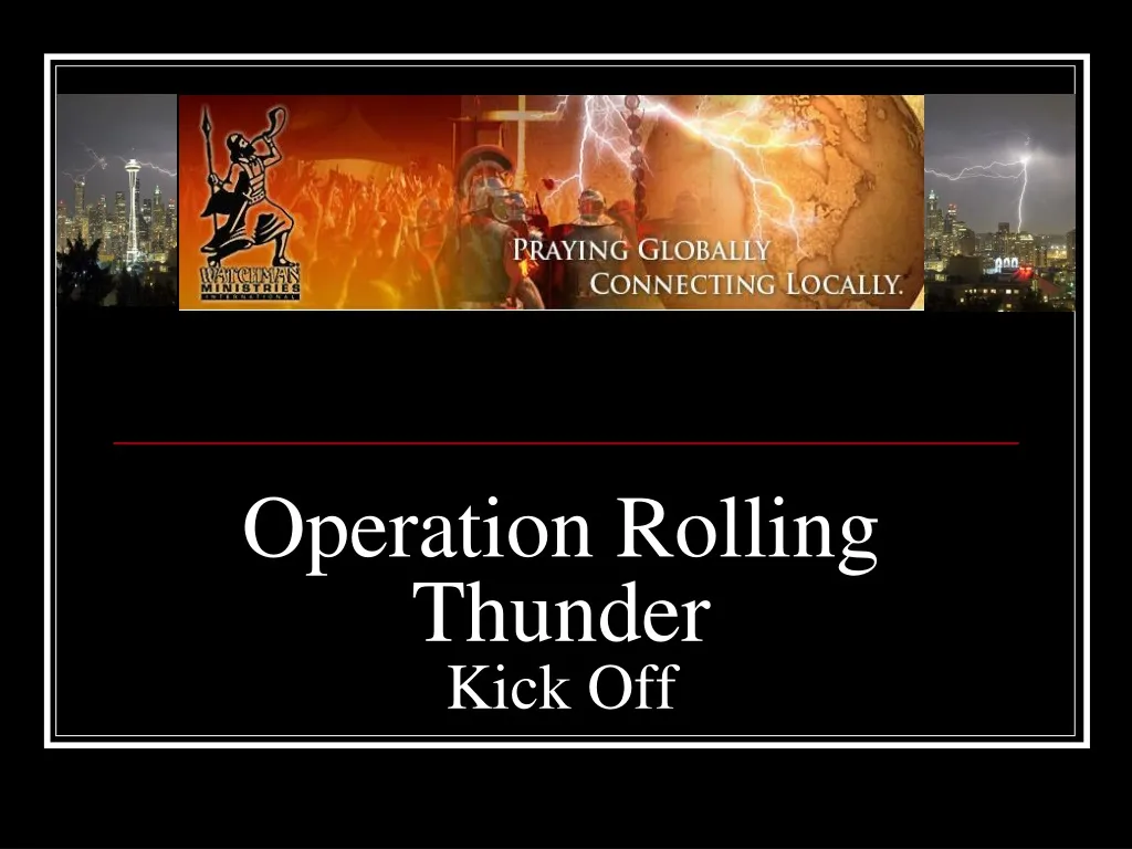 operation rolling thunder kick off