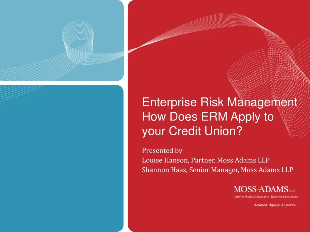 enterprise risk management how does erm apply to your credit union