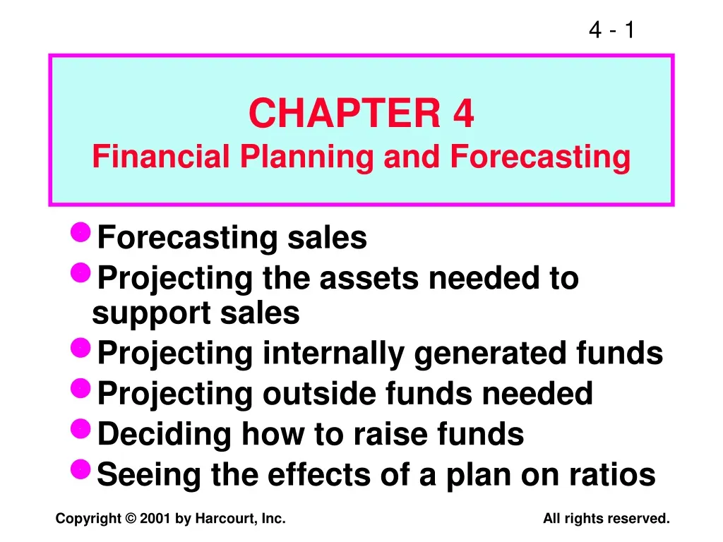 chapter 4 financial planning and forecasting