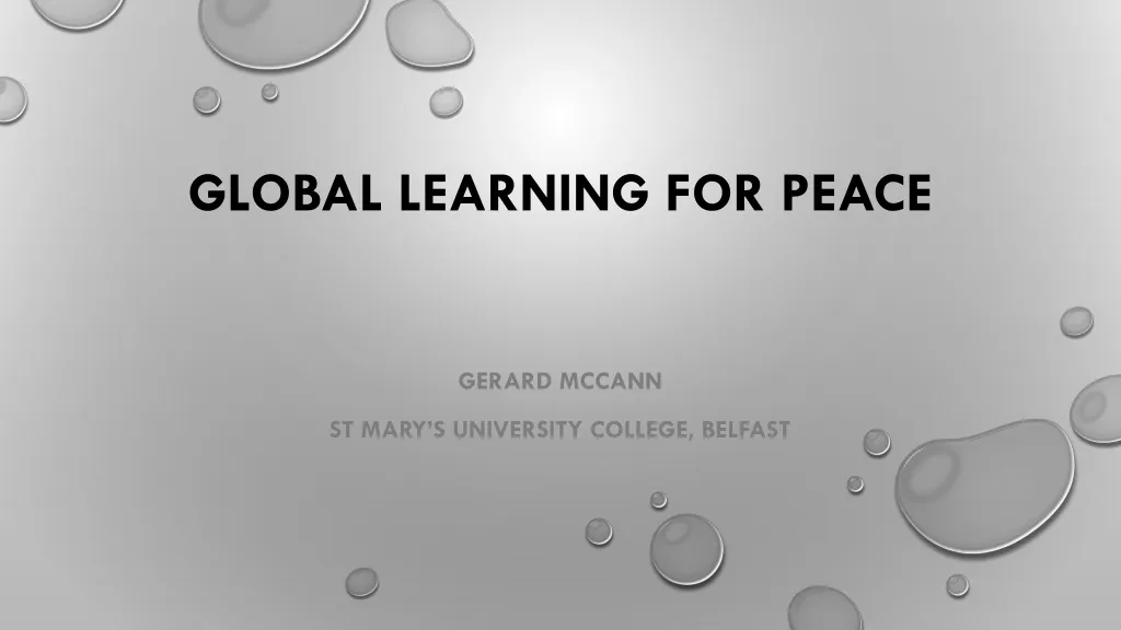 global learning for peace