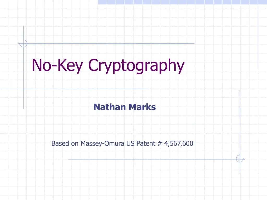 no key cryptography