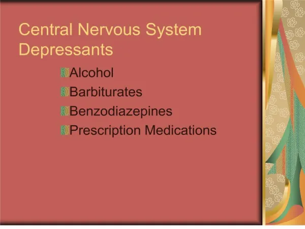 Central Nervous System Depressants