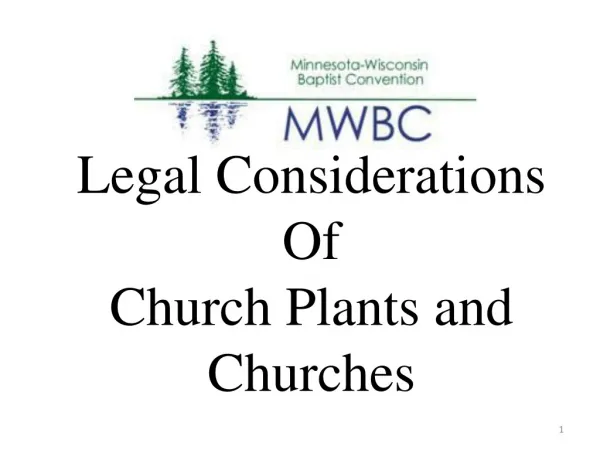 Legal Considerations Of Church Plants and Churches