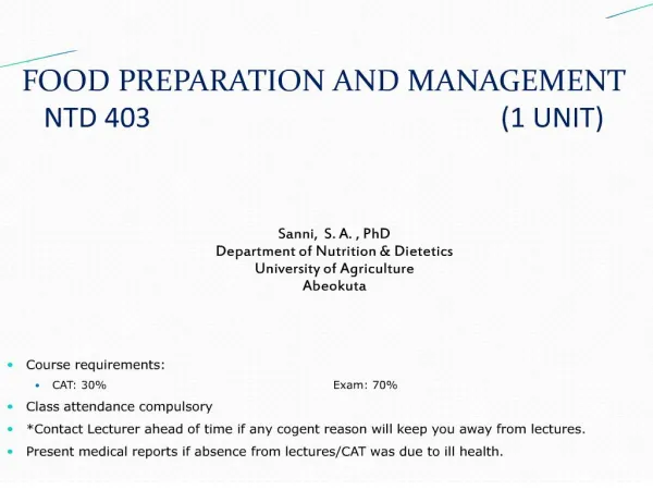 FOOD PREPARATION AND MANAGEMENT NTD 403 1 UNITnbs
