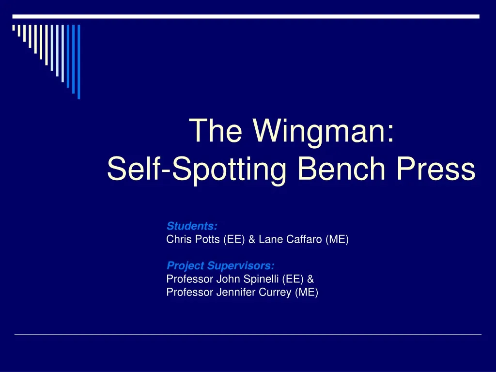 the wingman self spotting bench press