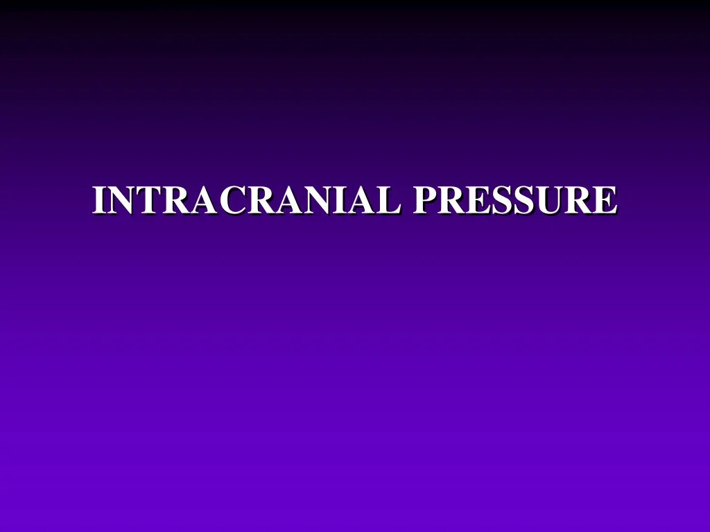 intracranial pressure