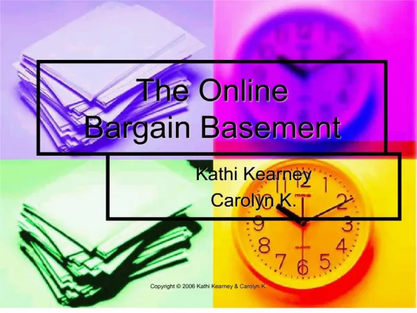 The Online Bargain Basement