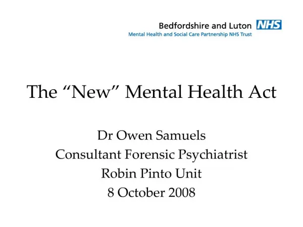 The New Mental Health Act