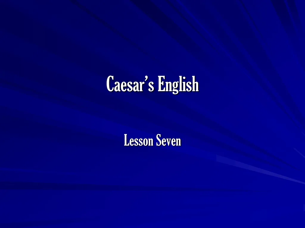 caesar s english