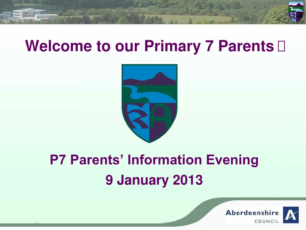 welcome to our primary 7 parents