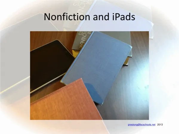 Nonfiction and iPads