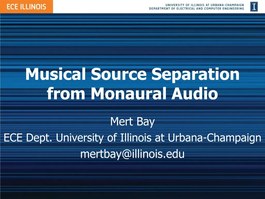 musical source separation from monaural audio