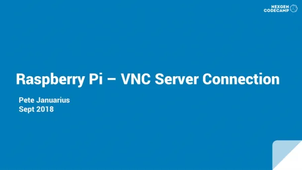 Raspberry Pi – VNC Server Connection