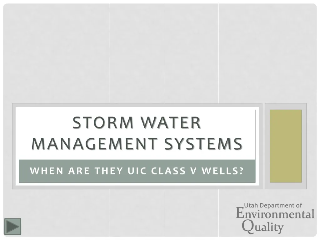 storm water management systems