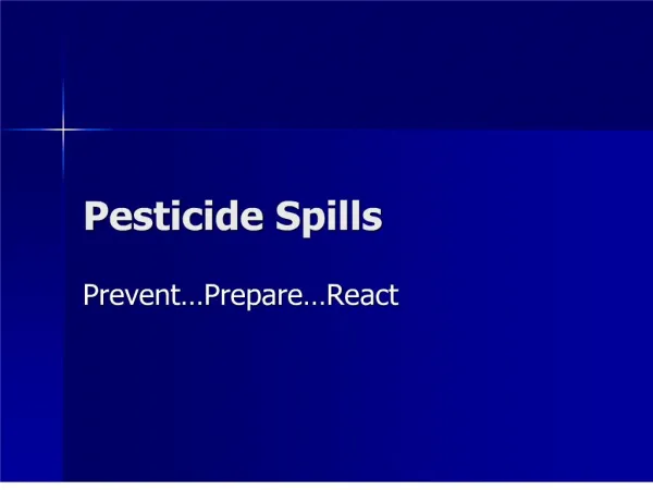 Pesticide Spills