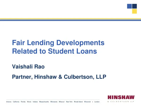 Fair Lending Developments Related to Student Loans