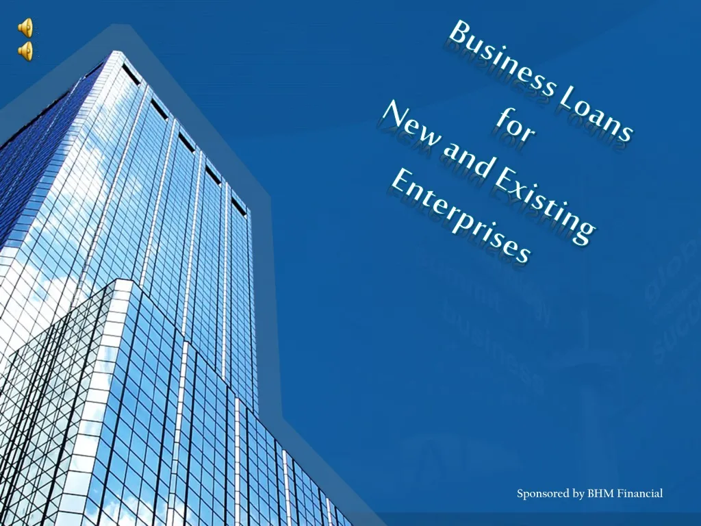 business loans for new and existing enterprises