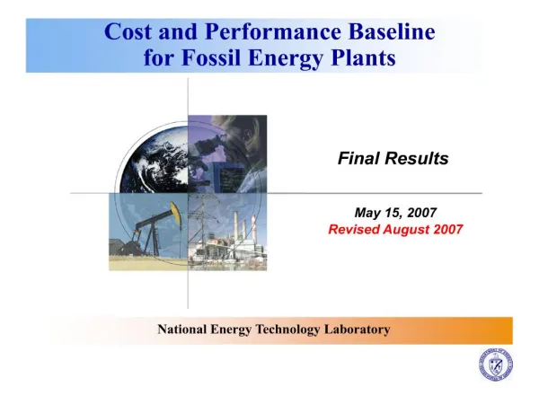 Cost and Performance Baseline for Fossil Energy Plants