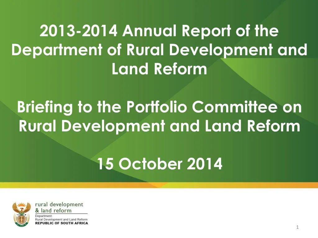 2013 2014 annual report of the department