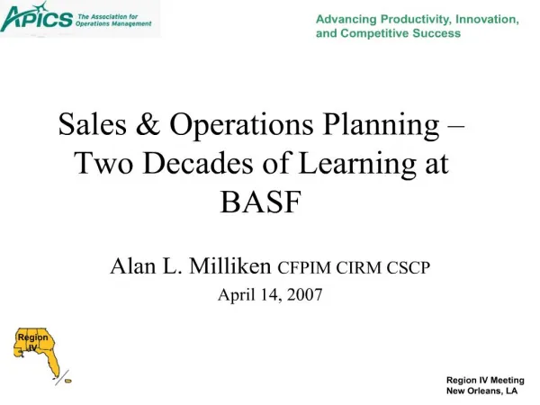 Sales Operations Planning