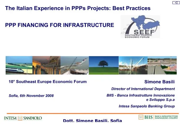 1. Intesa Sanpaolo banking group and BIIS for public finance