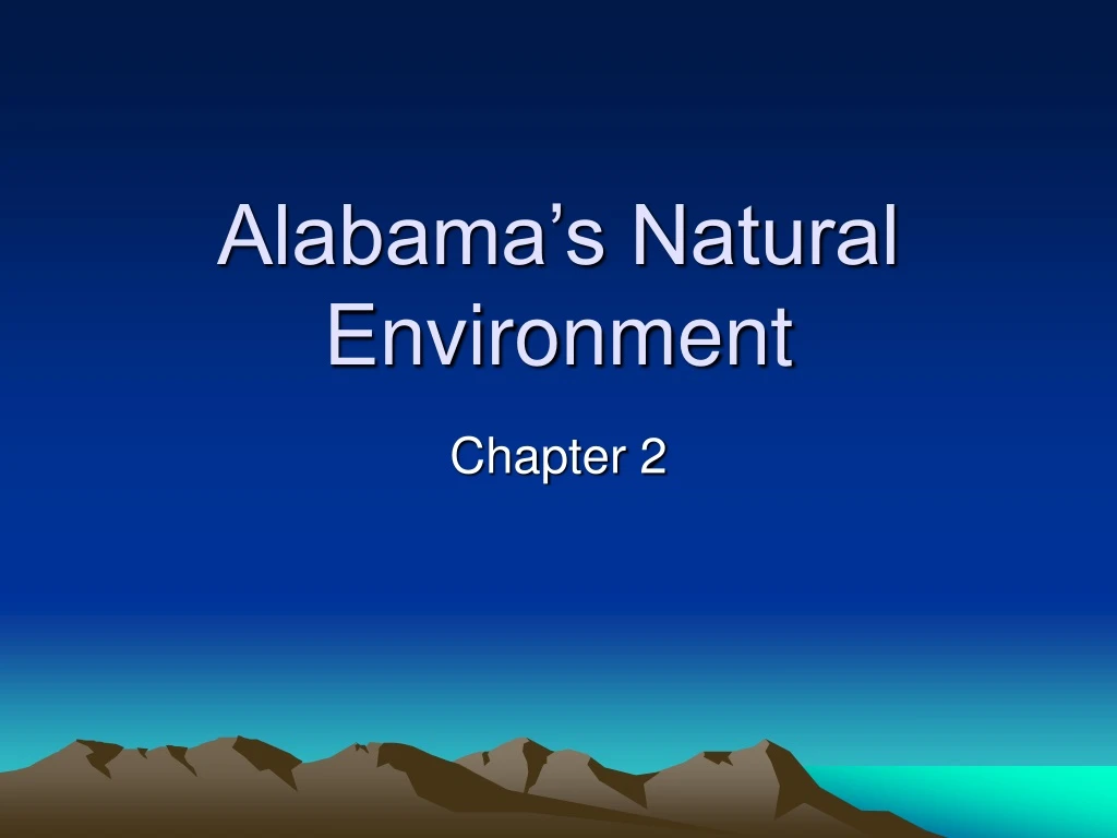 alabama s natural environment