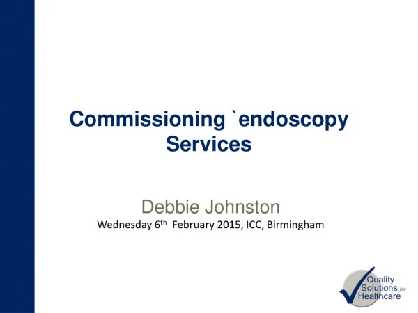 Commissioning `endoscopy Services