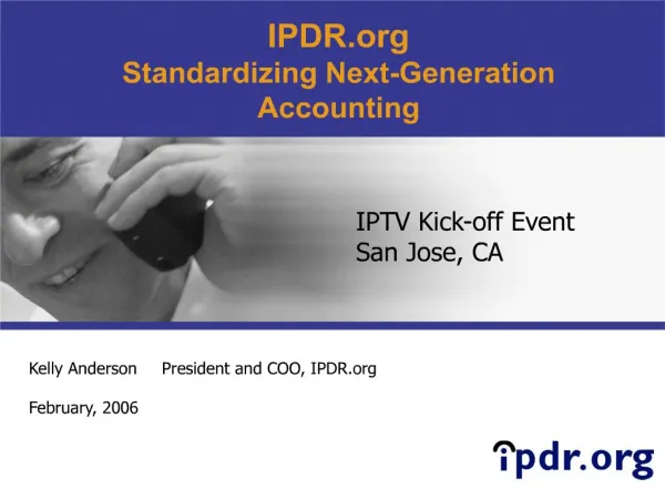 IPDR Standardizing Next-Generation Accounting