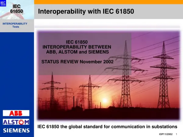 Interoperability with IEC 61850