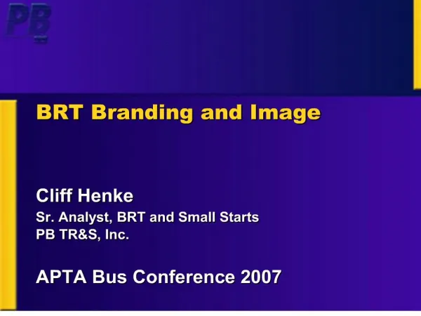 BRT Branding and Image