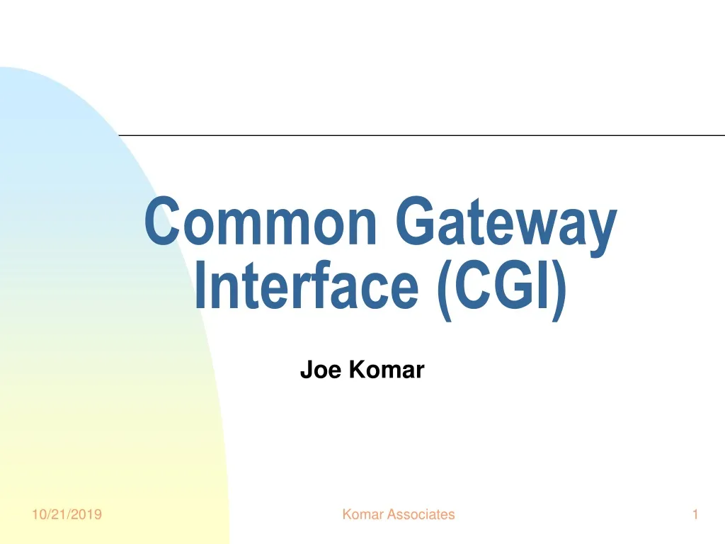 common gateway interface cgi