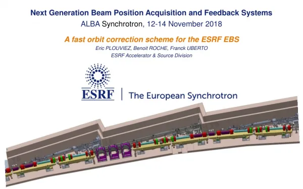 A fast orbit correction scheme for the ESRF EBS Eric PLOUVIEZ, Benoit ROCHE, Franck UBERTO
