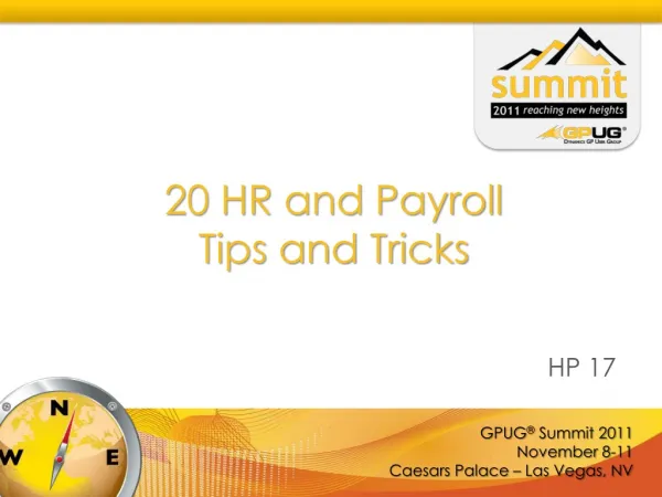 20 HR and Payroll Tips and Tricks