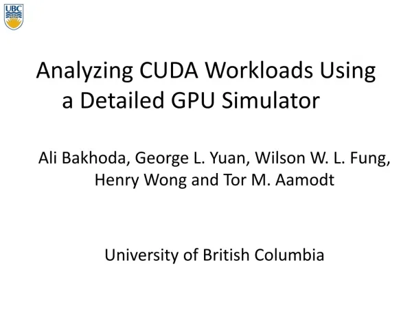 Analyzing CUDA Workloads Using a Detailed GPU Simulator