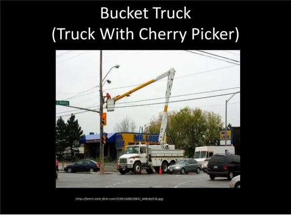 Bucket Truck Truck With Cherry Picker