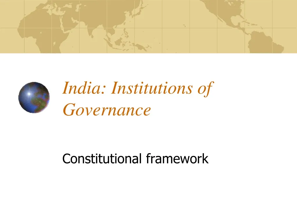 india institutions of governance