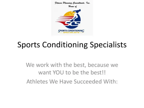 Sports Conditioning Specialists