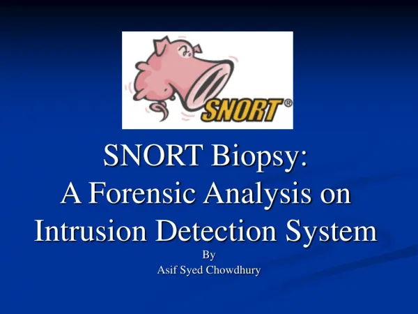 SNORT Biopsy: A Forensic Analysis on Intrusion Detection System
