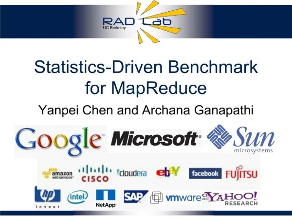 Statistics-Driven Benchmark for MapReduce